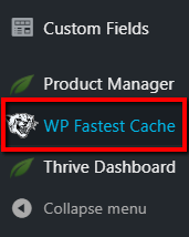 элемент WP Fastest Cache
